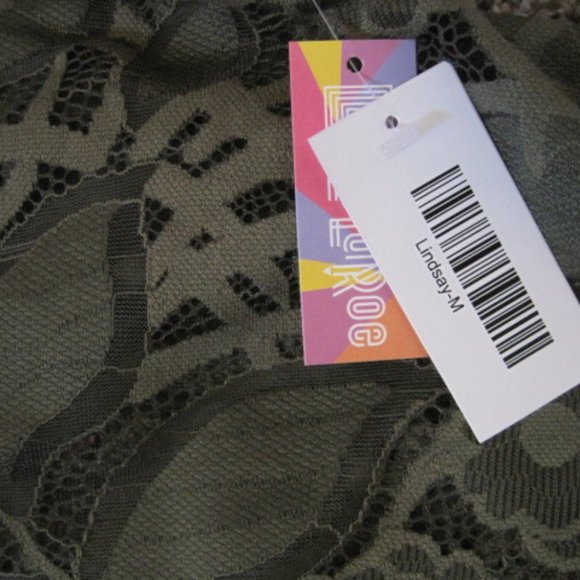 Lularoe Green Lace Lindsay Cardigan - Picture 3 of 5